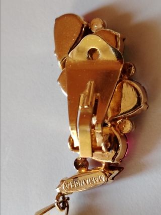 Orecchino vintage con cristalli colorati