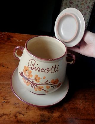 Contenitore Vintage beige biscotti 
