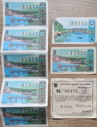 Lotería y lotería de navidad 1973