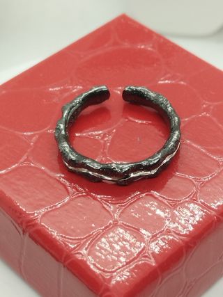 Anillo abierto  de Plata dark 