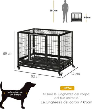 Gabbia Box per Cani Cuccioli da Interno Esterno co