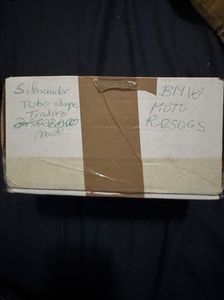 Silenciador tubo de escape moto bmw