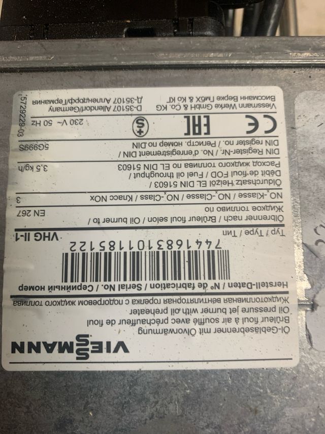 Quemador viesmann gas oil