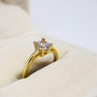 Solitario Oro 18k Circonita