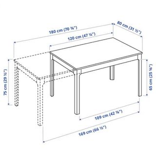 Mesa de comedor extensible con sillas