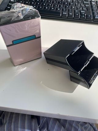 Pitillera cigarrillos, cerradura magnetic