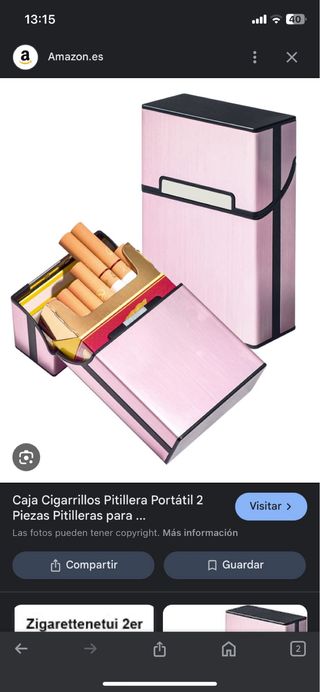 Pitillera cigarrillos, cerradura magnetic