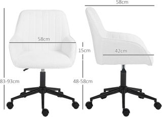 Sedia da Ufficio in Tessuto con Altezza Regolabile