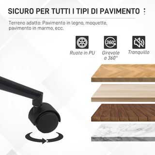 Sedia da Ufficio in Tessuto con Altezza Regolabile