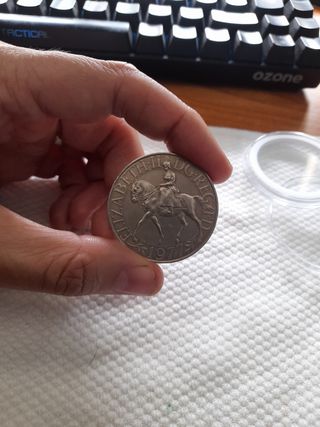 moneda-medalla 25 años jubileo reina