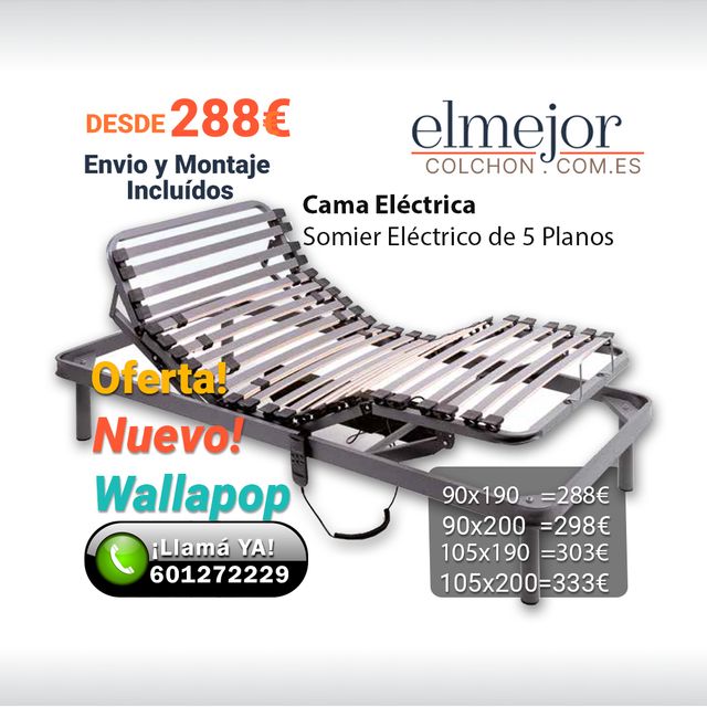 Cama Articulada Motorizada Reforzada Oferta Envío
