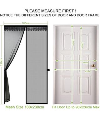 Cortina mosquitera magnetica 100 x 230 cm