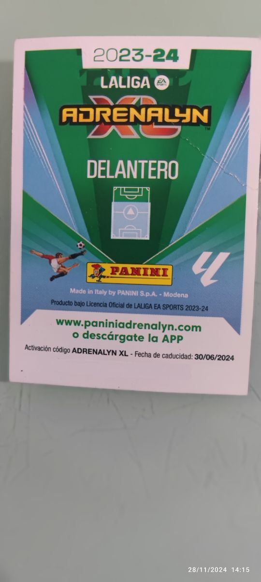 Cromo con error de Impresión