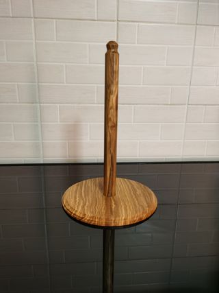 Porta rotolo carta da cucina in legno di ulivo