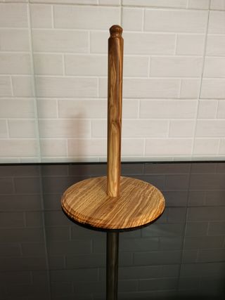 Porta rotolo carta da cucina in legno di ulivo