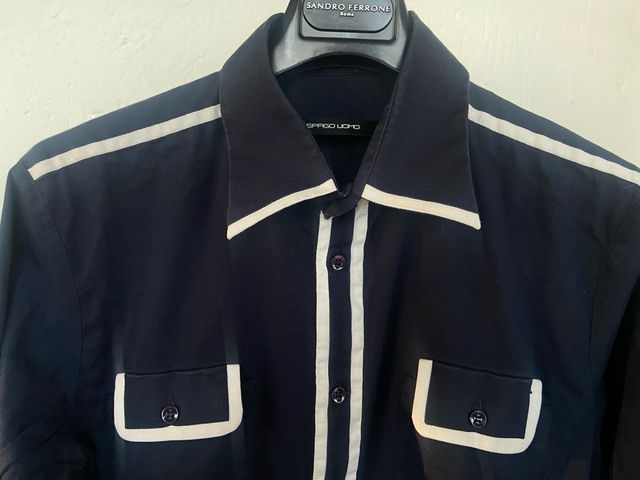 Camicia Spago blu uomo