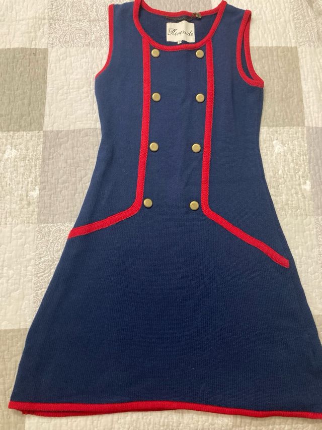 Vestido azul de punto