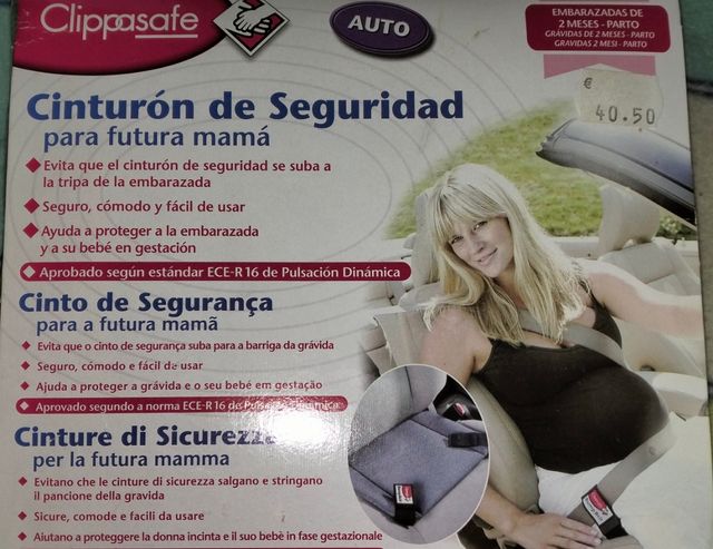 Cinturón seguridad futura mamá
