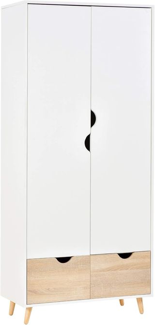 Armadio a Due Ante in Legno con 1 Ripiano, 1 Appen