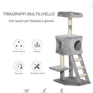 Tiragraffi Multilivello Palestra per Gatti con Cuc