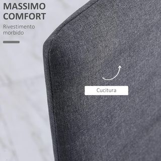 Set 4 Sedie Imbottite per Soggiorno o Sala da Pran