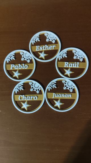 Bola adorno navidad personalizado con nombre