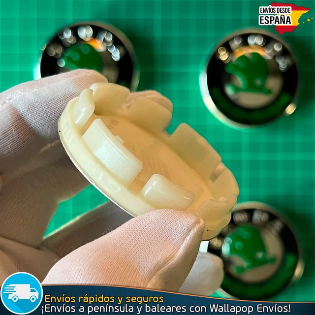 X4 Tapacubos Skoda 55mm Cubrebujes Tapas Llantas