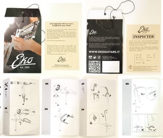 Guitarra eléctrica EKO Mod 1956 con su soporte