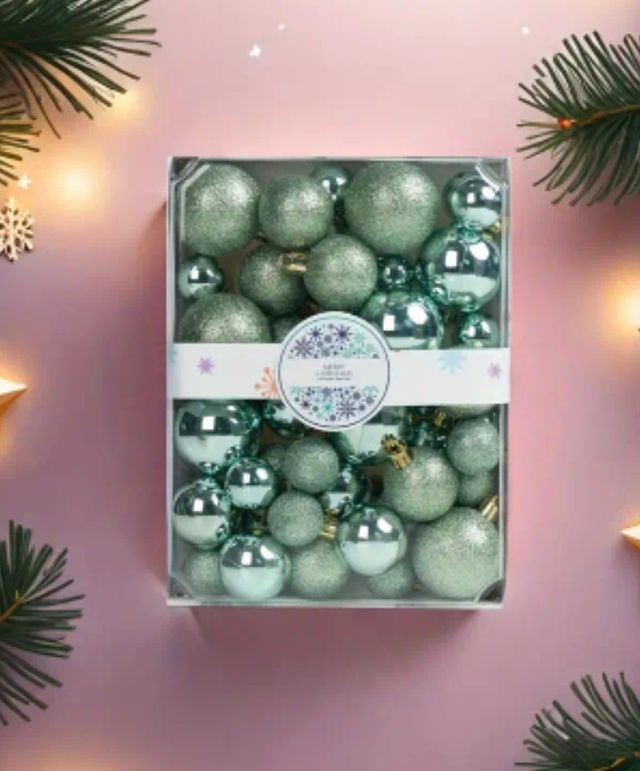 Bolas para árbol de navidad (45 bolas) verdes