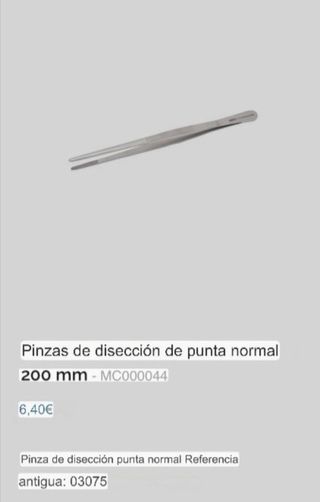 Pinzas de diseccion 200mm