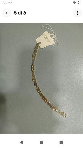 Bracciale bicolore uomo inox oro argento