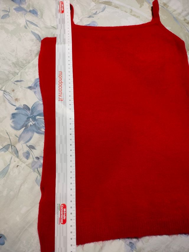 Top rosso mohair