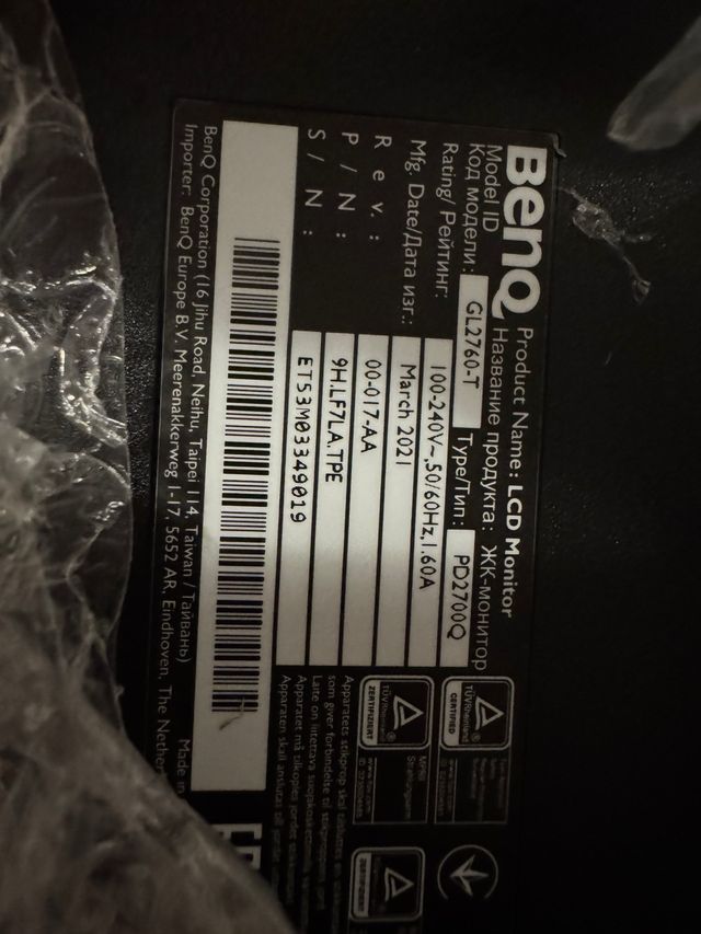 Pantalla Monitor BenQ designer 27 pulgadas PD2700Q