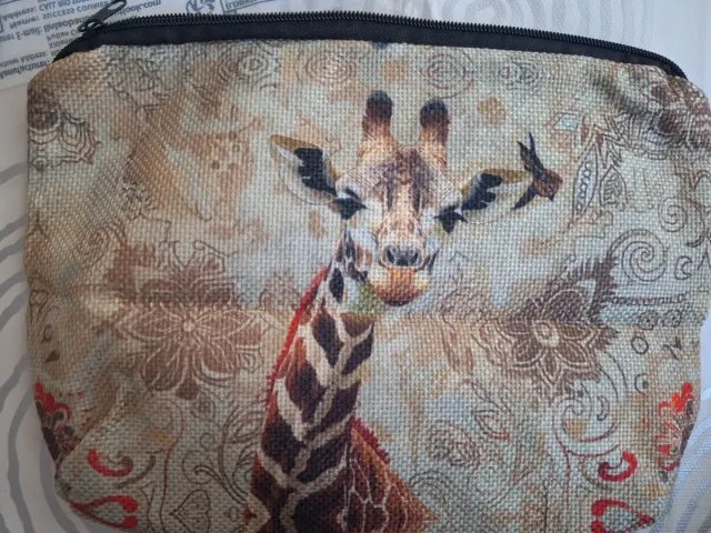 Neceser jirafa marrón beige