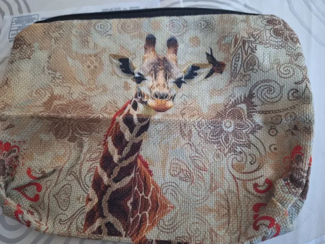 Neceser jirafa marrón beige