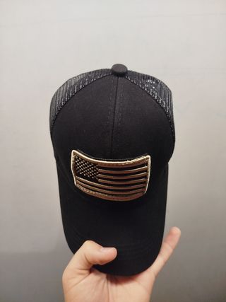 Gorra Militar Negra EEUU Ajustable