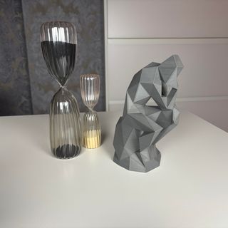 Statua Pensatore Minimalista Colore Grigio