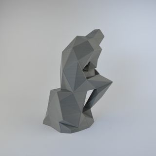 Statua Pensatore Minimalista Colore Grigio