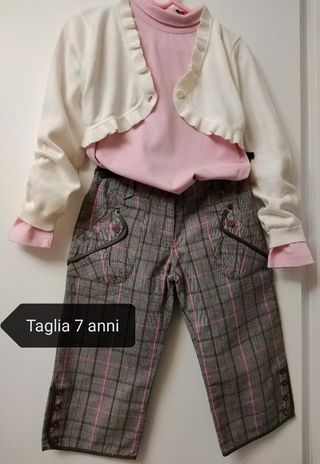 Completo 3 pezzi taglia 7 anni