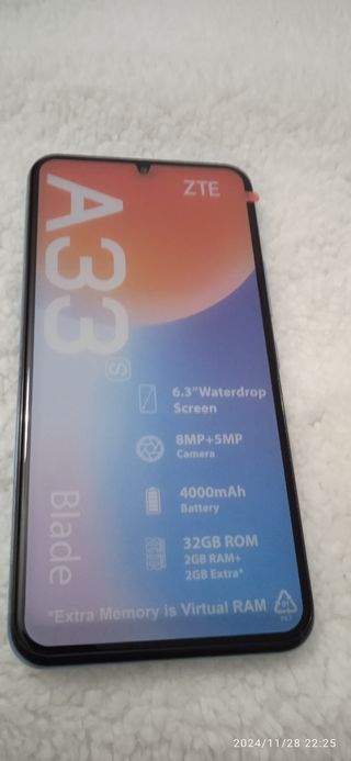 Tlf,Mobil,ZTE ,Blade A33 s,color azul