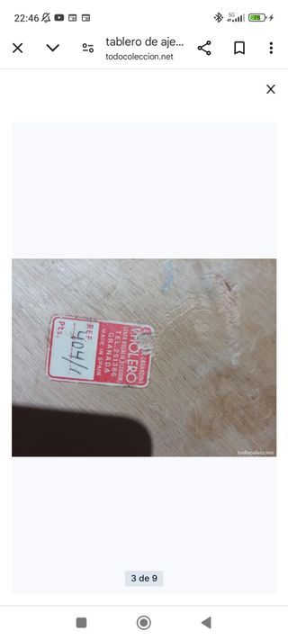 Prezioso scacchiere intarsiato di Granada. V. Molero.