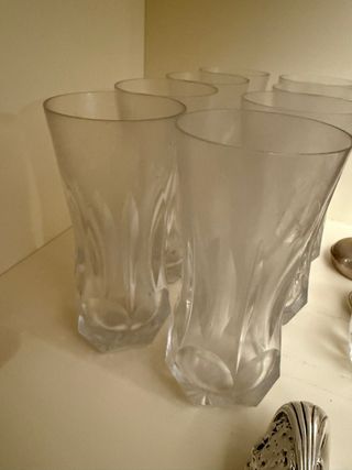 8 bicchieri vintage cristallo