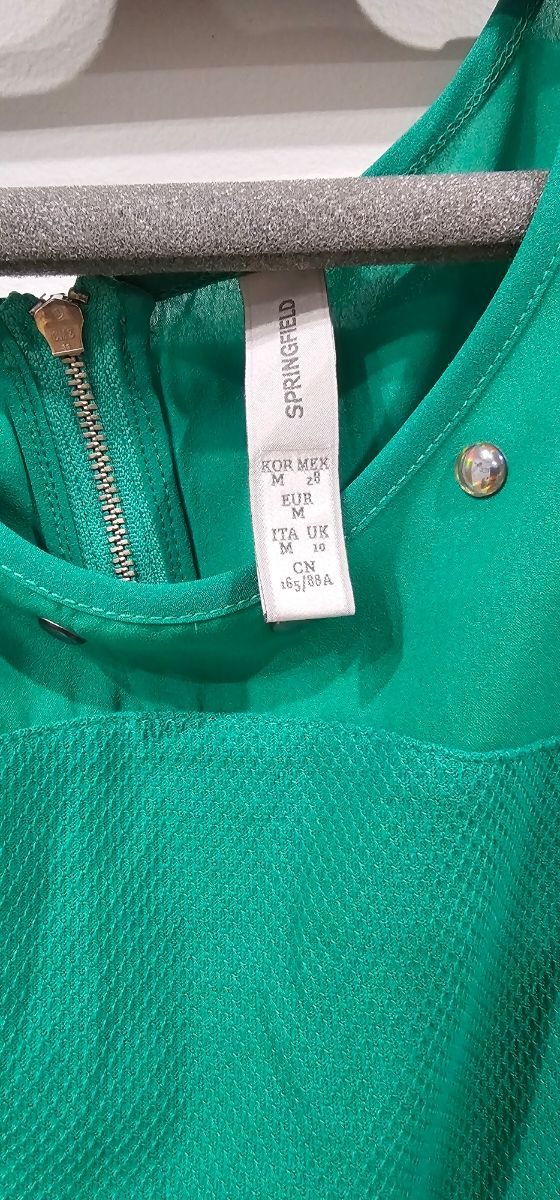 Vestido verde springfield