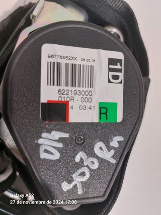 Sinturon de seguridad delantero Peugeot 308 T9 1.2