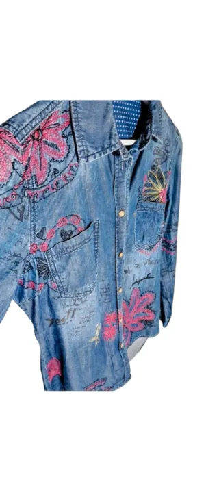 DESIGUAL CAMISA VAQUERA. TALLA: M