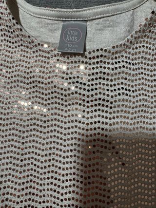Blusa FIESTA Niña Lentejuelas y brillos Champagne