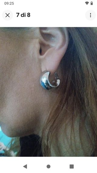 S04 orecchini cerchietto tondo pirata inox