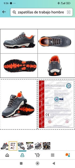 Zapatillas de trabajo reforzadas núm 45