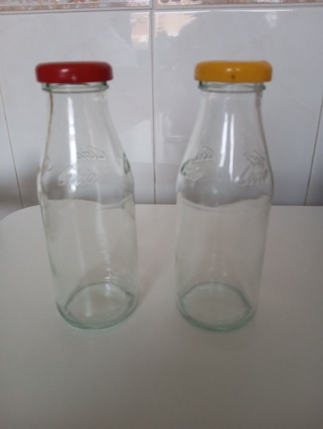 LOTE 2 BOTELLAS CRISTAL