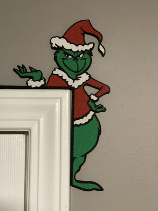 Adorno Navideño del Grinch para Marco de Puerta